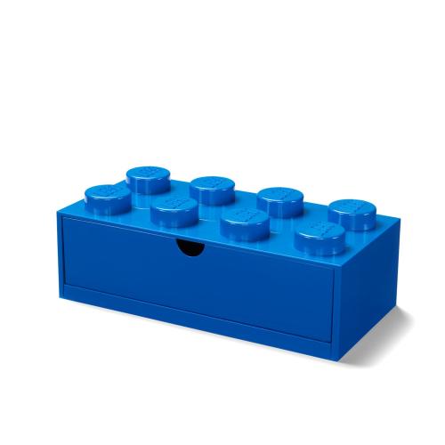Tiroir de bureau 8 tenons - bleu - Lego 