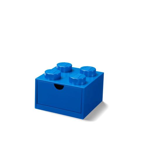 Tiroir de bureau 4 tenons - bleu - Lego 