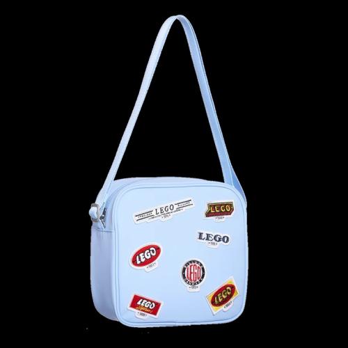 Sac à main à bandoulière Logo rétro -bleu - 