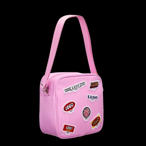 Sac à main à bandoulière Logo rétro - rose - 