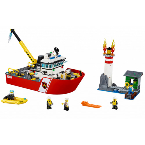 Le bateau de pompiers - LEGO City