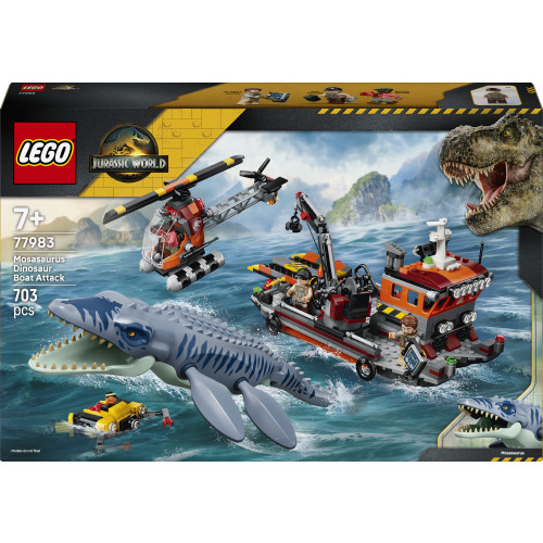 L’attaque du bateau par le mosasaure - LEGO Jurassic World
