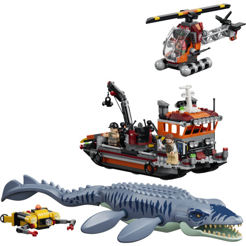 L’attaque du bateau par le mosasaure - LEGO Jurassic World