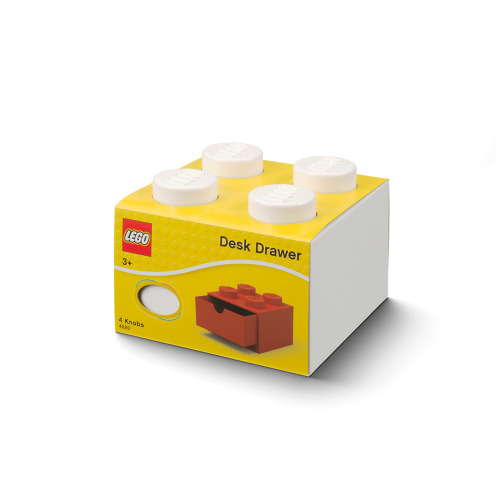Brique de rangement 4 tenons avec tiroir – blanc - 