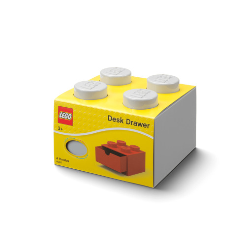 Brique de rangement 4 tenons avec tiroir – gris - 