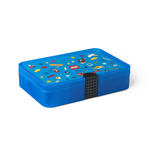 Boîte de tri – bleu avec dessin - 