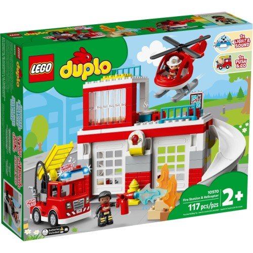 La caserne et l’hélicoptère des pompiers - Lego LEGO Duplo