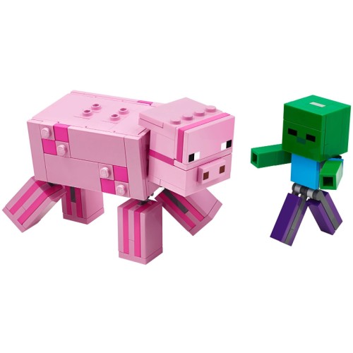 Bigfigurine cochon et bébé zombie - LEGO Minecraft