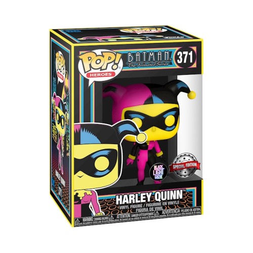 POP Heroes DC Harley Quinn Black Light Glow - 