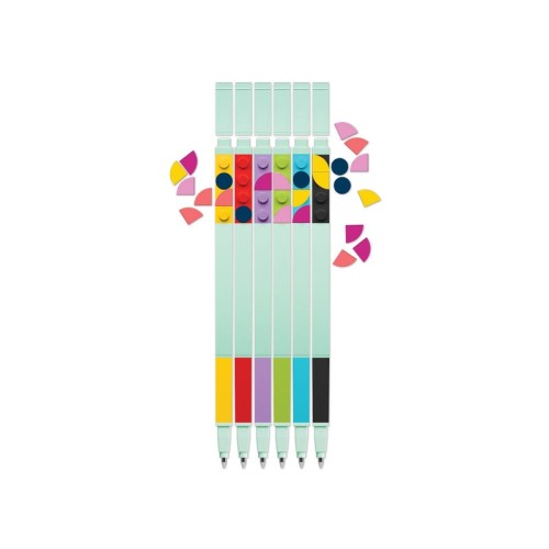 Lot de 6 stylos à encre gel Dots -