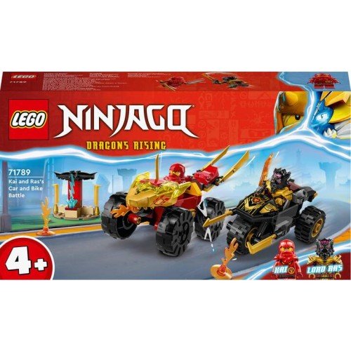 Le combat en voiture et en moto de Kai et Ras - Lego LEGO Ninjago