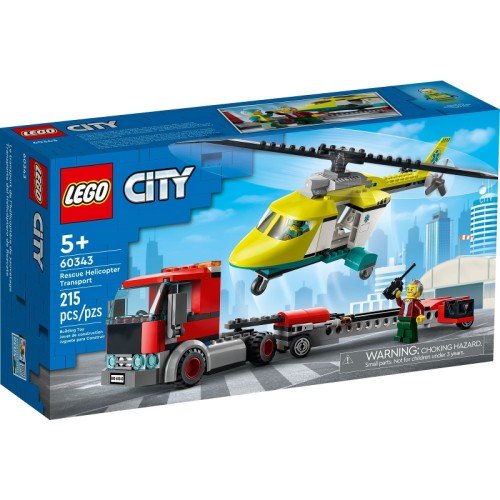 Le transport de l’hélicoptère de secours - Lego LEGO City