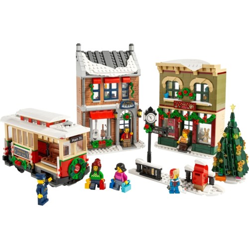 La grande rue décorée pour les fêtes - LEGO Icons
