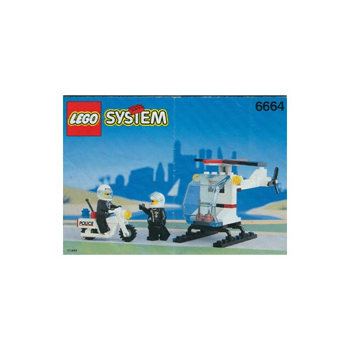 L'hélicoptère et la moto de police - LEGO System