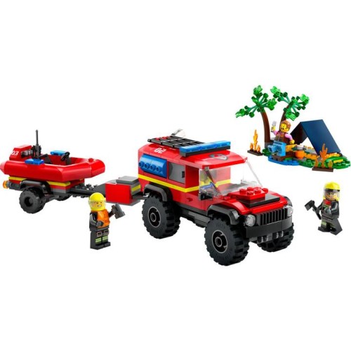 Le camion de pompiers 4x4 et le canot de sauvetage - LEGO City