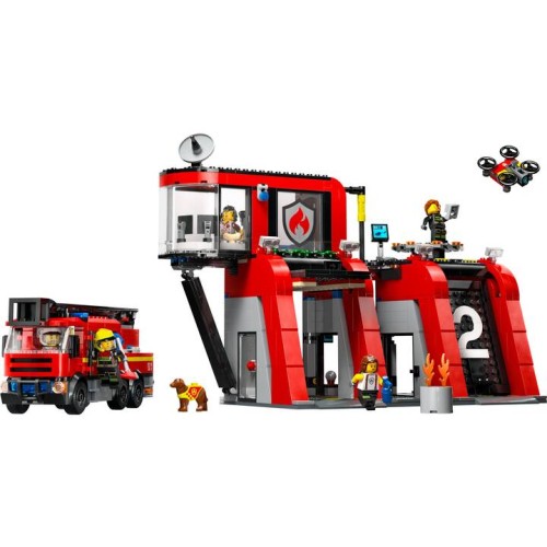 La caserne et le camion de pompiers - LEGO City