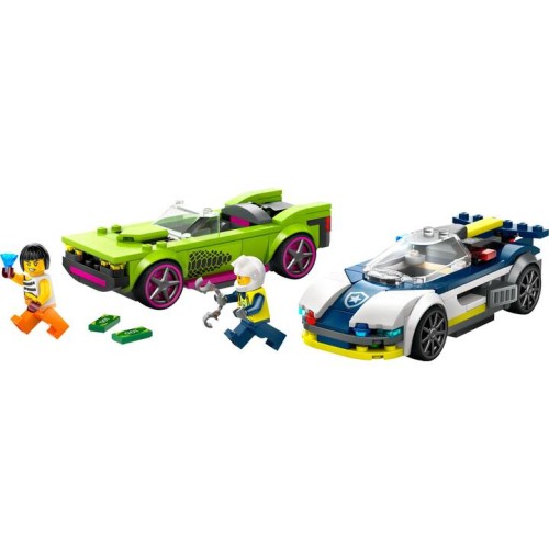 La course-poursuite entre la voiture de police et la super voiture - LEGO City