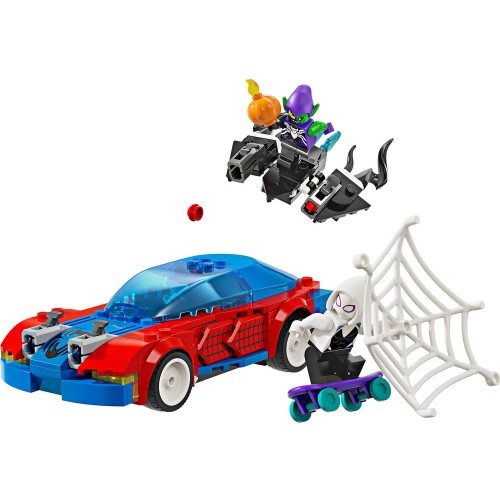 La voiture de course de Spider-Man contre le Bouffon Vert venomisé - LEGO Marvel