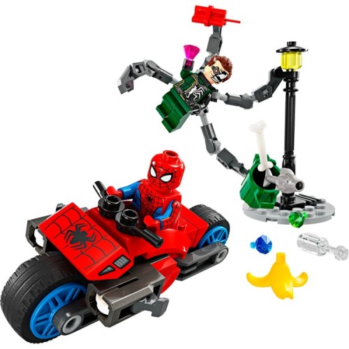 La course-poursuite en moto : Spider-Man contre Docteur Octopus - LEGO Marvel