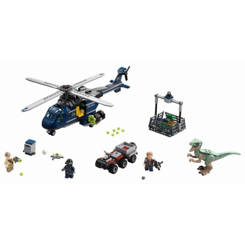 La poursuite en hélicoptère de Blue - LEGO Jurassic World