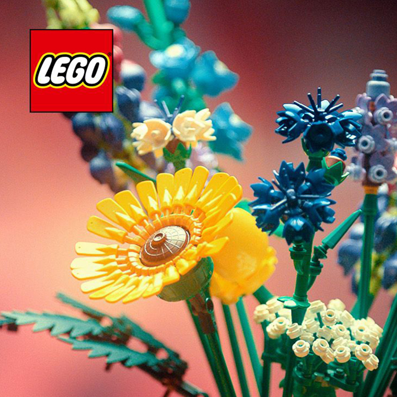 Centre de fleurs séchées de la collection botanique Lego