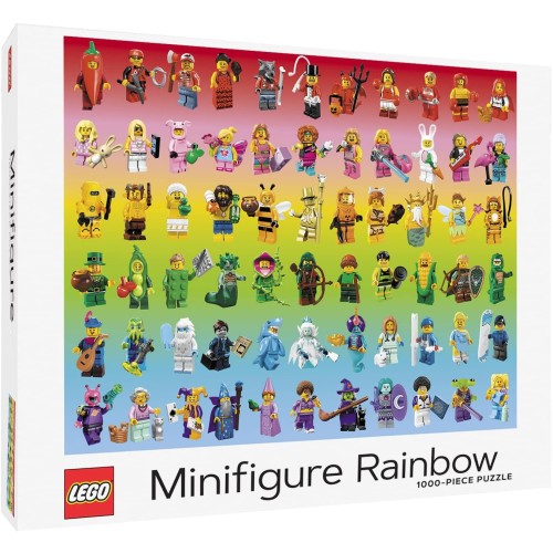 Puzzle de 1 000 pièces Arc-en-ciel de minifigurines - Lego 