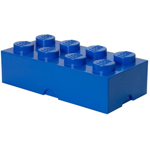Brique de rangement 8 tenons - Bleu - Lego 