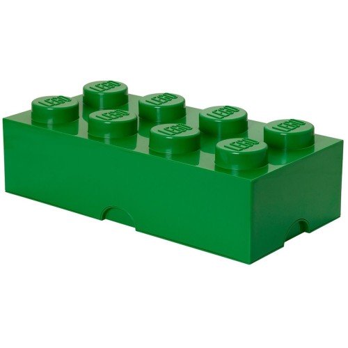 Brique de rangement 8 tenons - Verte - Lego 