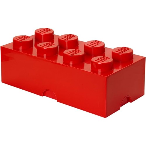 Brique de rangement 8 tenons - Rouge - Lego 