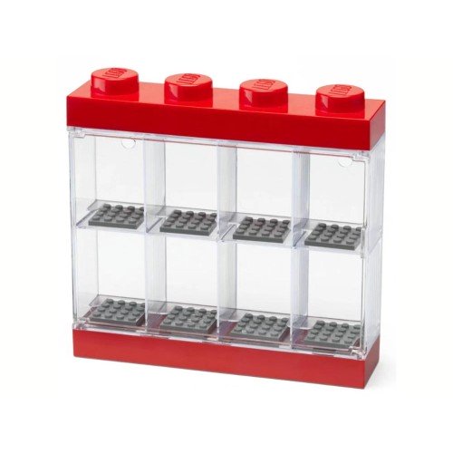 Boîte de présentation pour 8 figurines – rouge - Lego 