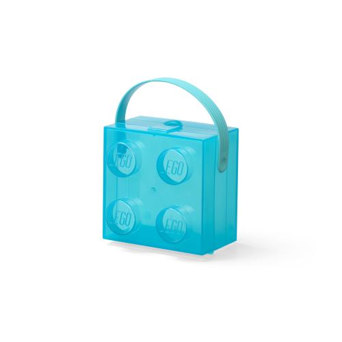 Boîteè à poignée - Bleue claire transparente - Lego 