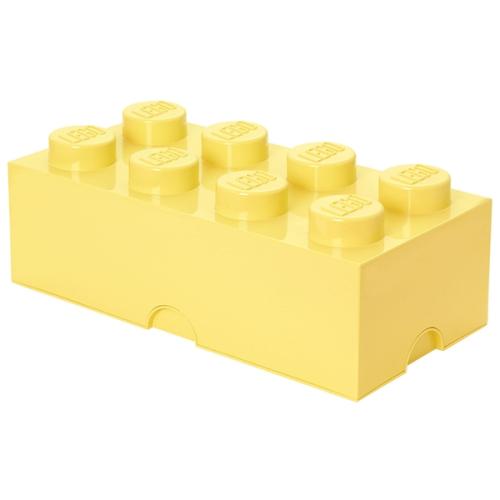 Brique de rangement 8 tenons - Jaune claire - Lego 