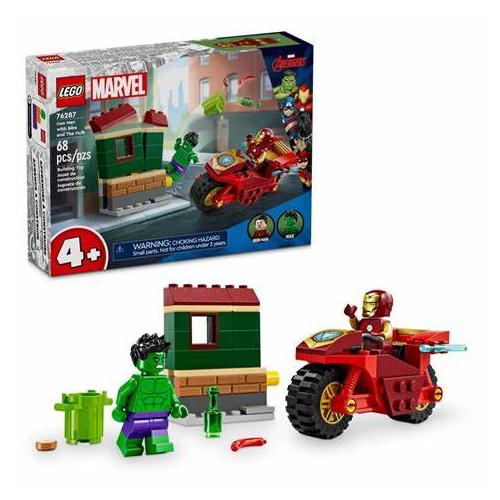 Iron Man avec une moto et Hulk - Lego LEGO Marvel