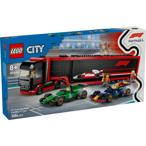 Camion de F1 avec voitures de F1 RB20 et AMR24 - Lego LEGO City