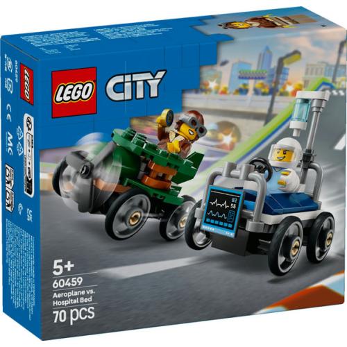 Pack de bolides de course : avion contre lit d'hôpital - Lego LEGO City