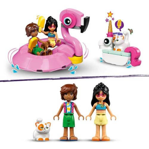 Fête dans la piscine avec les bouées licorne et flamant rose - LEGO Friends