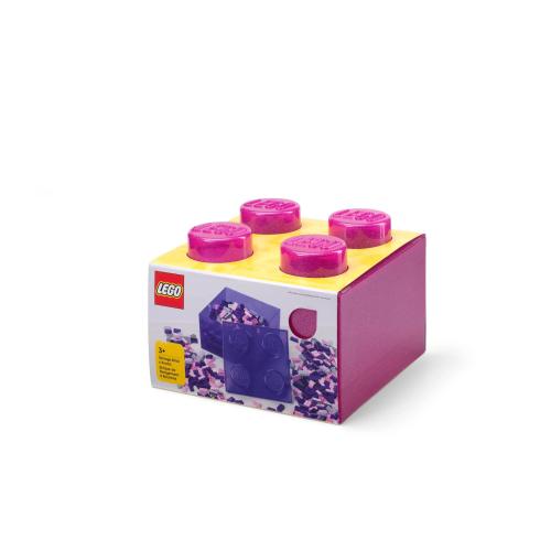 Brique de rangement translucide - rose pailleté - 