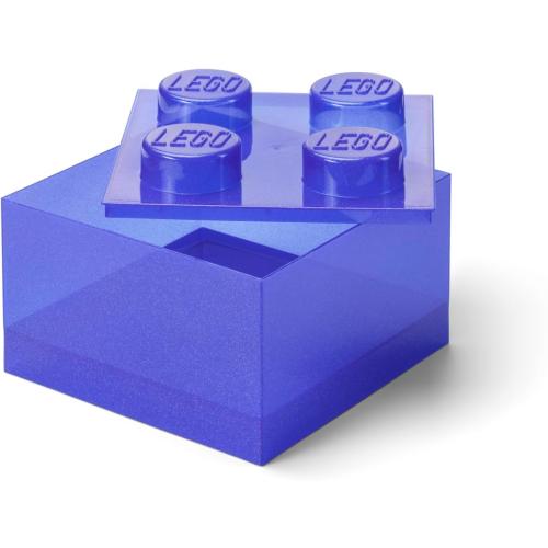 Brique de rangement translucide - violet pailleté - 
