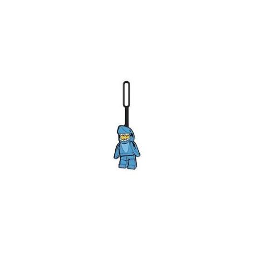 Étiquette de sac Homme en costume de requin -