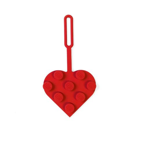 Étiquette de sac Cœur 3x3 – Rouge -