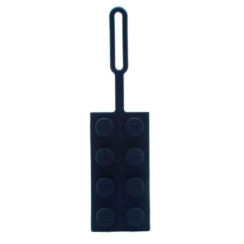 Étiquette de bagage noire 2x4 -