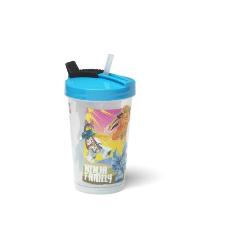 Gobelet avec paille Ninjago- bleu -
