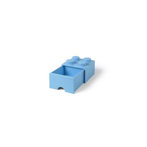 Brique de rangement 4 tenons avec tiroir – bleu clair -