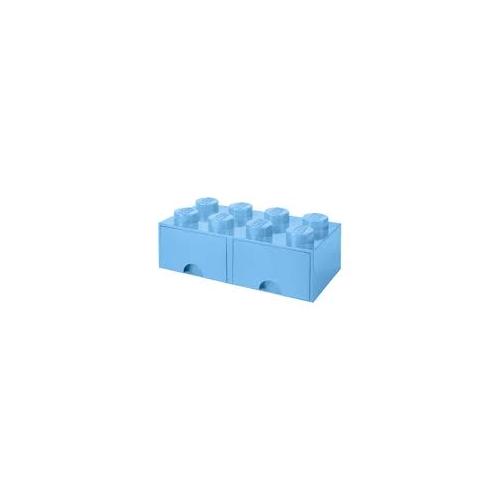Brique de rangement 8 tenons avec tiroirs – bleu clair -