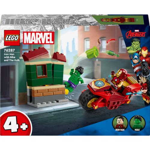 Iron Man avec une moto et Hulk - Lego LEGO Marvel