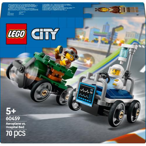 Pack de bolides de course : avion contre lit d'hôpital - Lego LEGO City