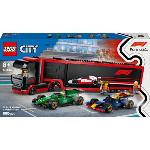 Camion de F1 avec voitures de F1 RB20 et AMR24 - Lego LEGO City