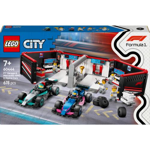 Garage de F1 et voitures Mercedes-AMG et Alpine - Lego LEGO City