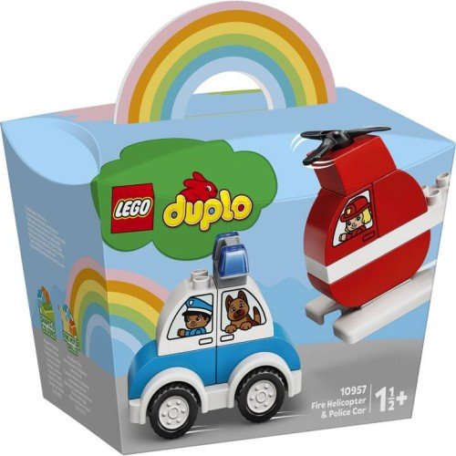 L'hélicoptère des pompiers et la voiture de police - Lego LEGO Duplo