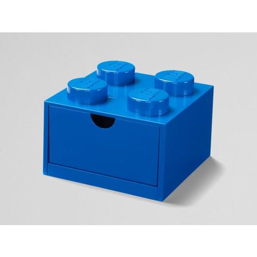 Brique de rangement 4 tenons avec tiroir – bleu - Lego 